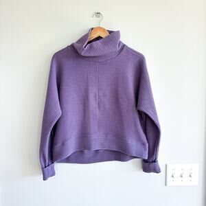 Zella Carey Ridge Funnel Neck Pullover Purple XS